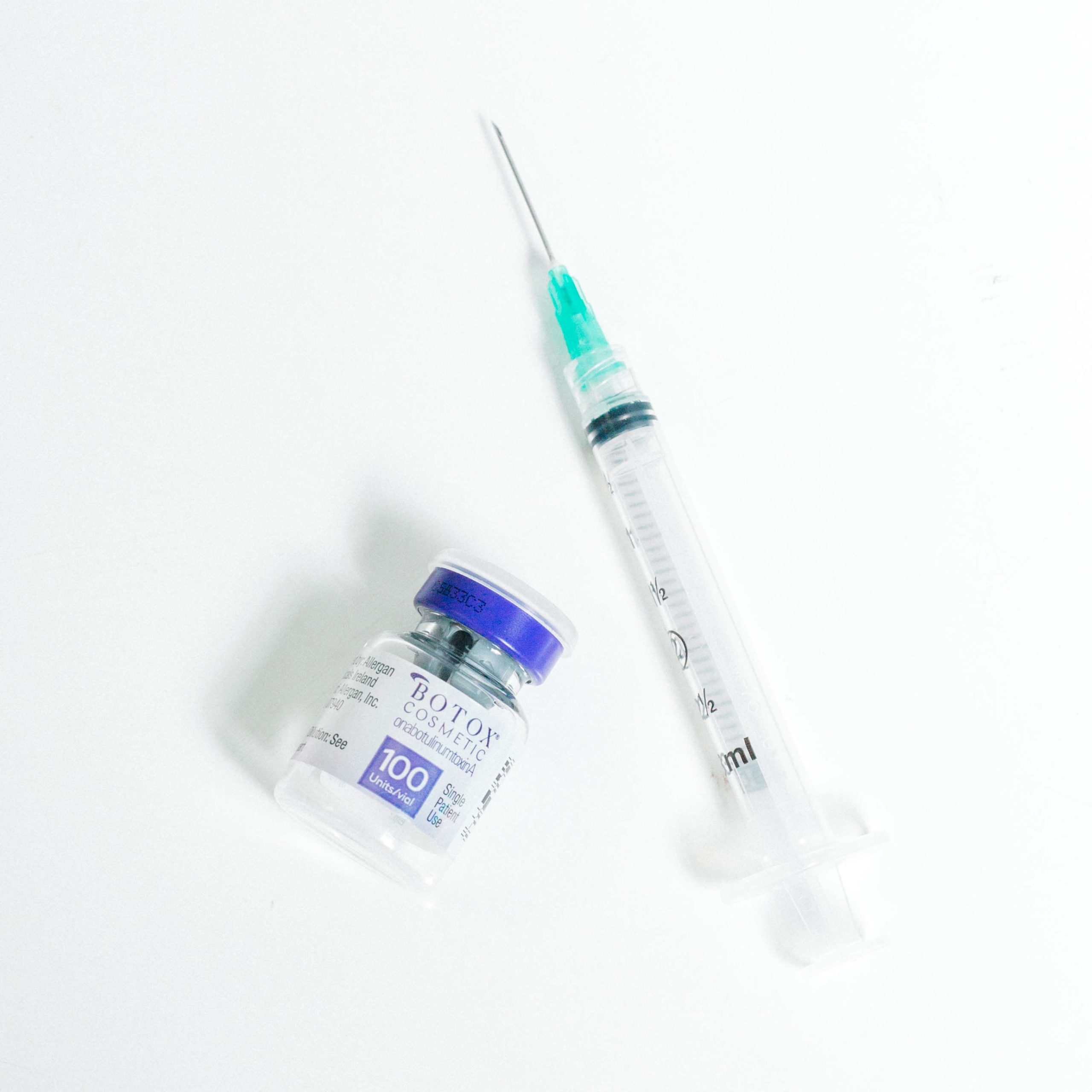 botox vial and needle